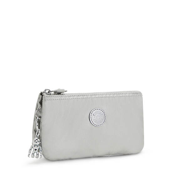 Bolsas Kipling Creativity Large Classic Metallic Pouch Beige | MX 2072YX